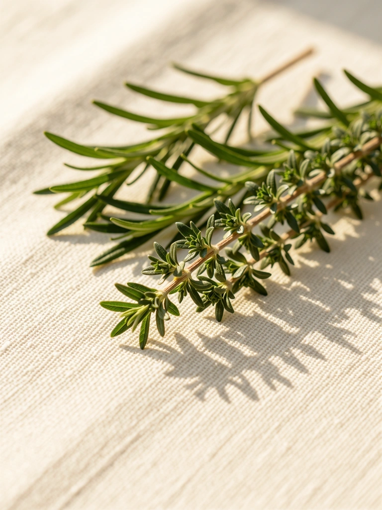 Detalle de hierbas aromáticas frescas